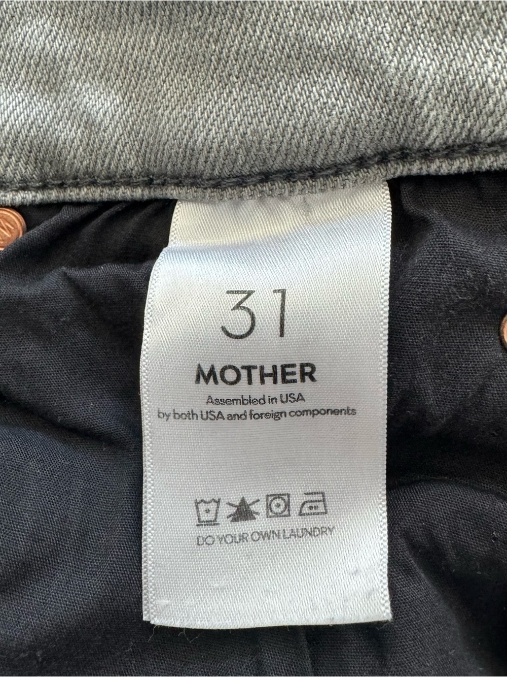 MOTHER The Rascal Ankle Fray Jeans in Noted Gray Size 31 - Picture 11 of 12